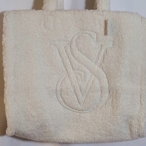 Victoria's Secret Ivory Sherpa Tote